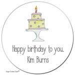 Sugar Cookie Gift Stickers - Birthday Cake